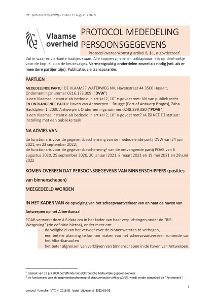 Protocol Vlaamse overheid